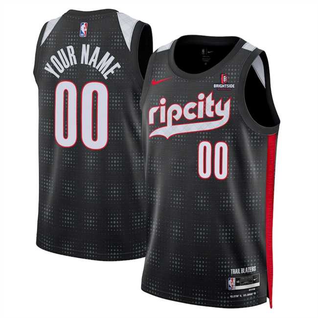 Men%27s Portland Trail Blazers Active Player Custom Black 2024-25 City Edition Edition Stitched Basketball Jersey